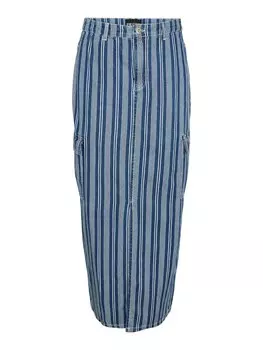 Юбка макси PIECES Skirt JUBEL, синий