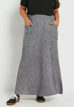 Юбка макси POCKET Yours Clothing, серый
