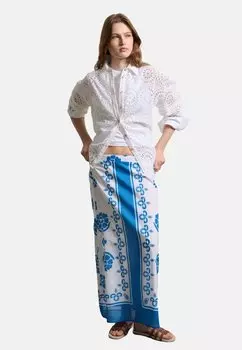 Юбка макси PRINTED Stefanel, белый