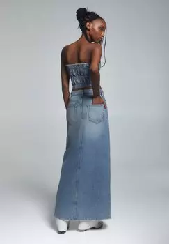 Юбка макси PULL&BEAR, цвет blue