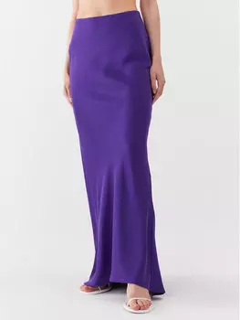 Юбка макси regular fit Patrizia Pepe, фиолетовый