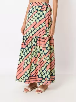 Юбка макси с абстрактным узором Brigitte, мультиколор