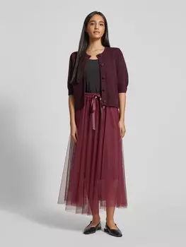 Юбка макси с эластичным поясом miss goodlife, бордовый