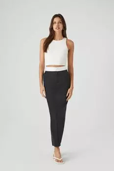 Юбка макси с цветными блоками Forever 21, черный