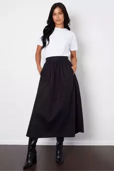 Юбка макси с карманами Threadbare, черный