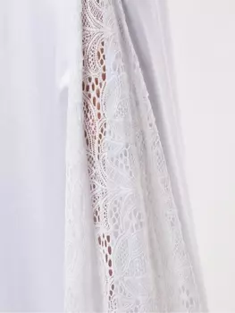 Юбка макси с кружевными вставками Amir Slama, белый