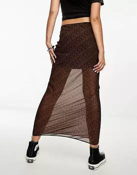 Юбка макси с леопардовым принтом ASOS DESIGN