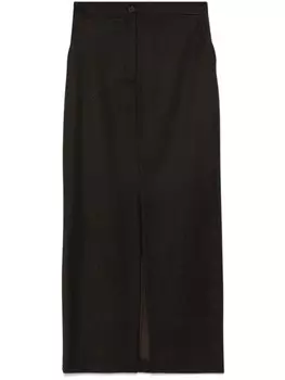 Юбка макси с меланжевым эффектом от Antonelli, коричневый