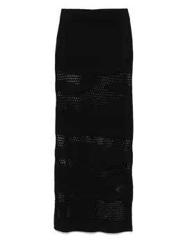 Юбка макси с отделкой драпировкой Akep, черный