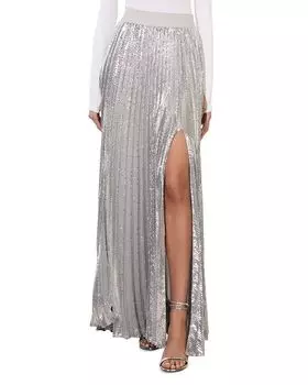 Юбка макси с пайетками Ivey Alice and Olivia, серебряный