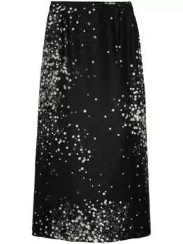 Юбка макси с принтом Alysi, черный