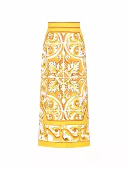 Юбка макси с принтом Majolica Dolce&Gabbana, мультиколор