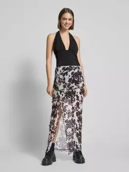 Юбка макси с разрезом модель 'ROSA' Noisy May, черный