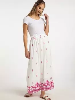 Юбка макси с вышивкой Izia, розовый