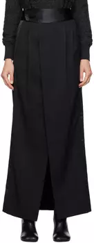 Юбка макси с запахом MM6 Maison Margiela, черный