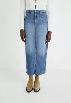 Юбка макси SIDE SLIT SKIRT Lee, синие джинсы