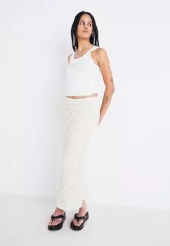 Юбка макси SKIRT Gina Tricot, белый