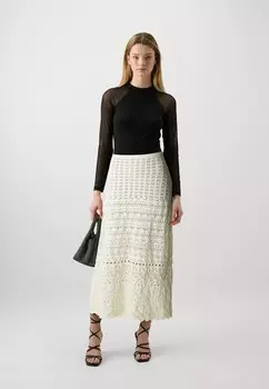 Юбка макси SKIRT Gina Tricot, кремовый