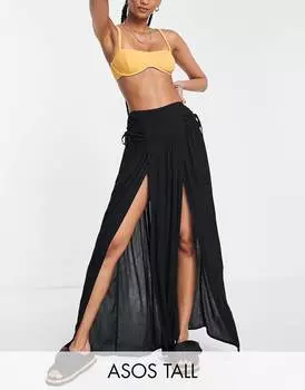 Юбка макси со сборками и сборками по бокам ASOS DESIGN Tall