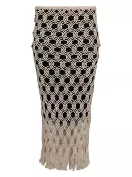 Юбка макси Sparrow в технике кроше diotima, нейтральный