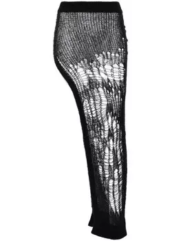 Юбка макси Spider Ziggy с прорезями Rick Owens, черный