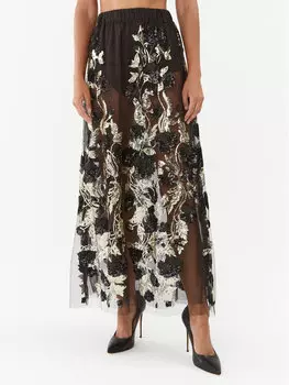 Юбка макси стандартного кроя Silvian Heach, черный