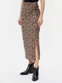 Юбка макси стандартный крой Camilla 27029673 Noisy May, коричневый