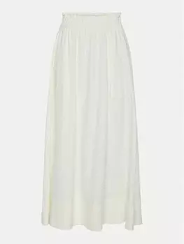 Юбка макси стандартный крой Flaxy 26036370 Yas, белый