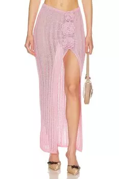 Юбка макси stella rosette Majorelle, розовый