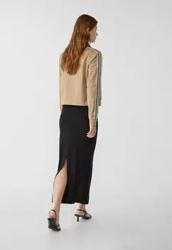 Юбка макси Stradivarius, черный