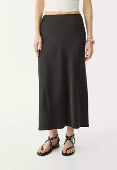 Юбка макси Stradivarius, черный