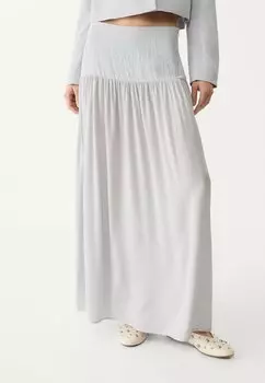 Юбка макси Stradivarius, серый