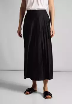 Юбка макси STREET ONE из хлопка с стрейчем, черный