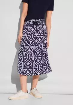 Юбка макси STREET ONE, мягкая, синий