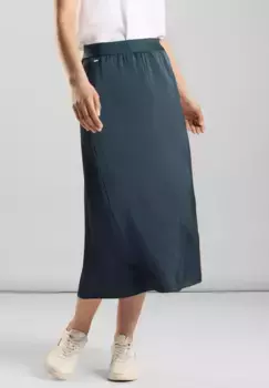 Юбка макси STREET ONE с нежным атласным эффектом, зеленый