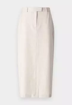 Юбка макси TAILORED COLUMN MAXI Abercrombie & Fitch, бежевый