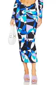 Юбка макси The New Arrivals by Ilkyaz Ozel V Shape, цвет Psychedelic Blue