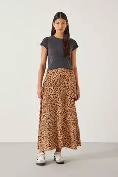 Юбка макси Tia с принтом Hush, мультиколор