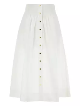 Юбка макси Tory Burch из поплина, белый