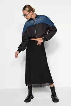 Юбка - Макси Trendyol, черный