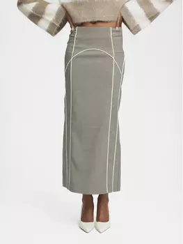Юбка макси узкого кроя Gestuz, серый