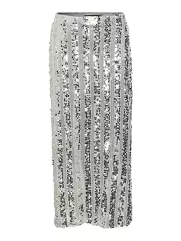 Юбка макси VERO MODA Skirt Efa, серебряный