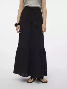 Юбка макси Vero Moda "VMPRETTY HW MAXI SKIRT WVN GA NOOS", черный