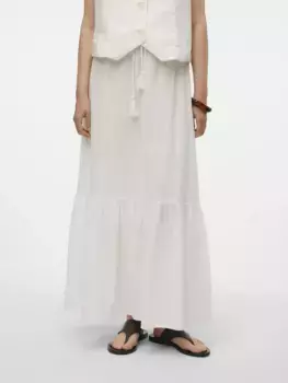 Юбка макси Vero Moda "VMPRETTY HW MAXI SKIRT WVN GA NOOS", белый