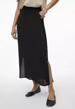 Юбка макси VMMENNY MITTLERE TAILLE LANGER Vero Moda, черный