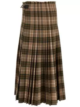 Юбка макси в клетку Burberry, нейтральный