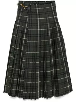 Юбка макси в клетку Vintage Check Burberry, зеленый