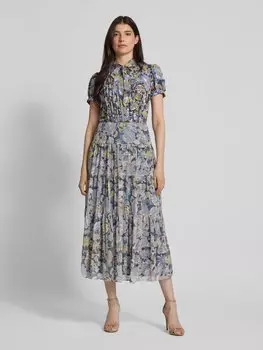 Юбка макси в многослойном стиле, модель «PAULDINA» Lauren Ralph Lauren, синий