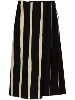 Юбка макси в полоску Alysi, черный