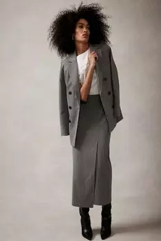 Юбка макси в тонкую полоску Mint Velvet, серый